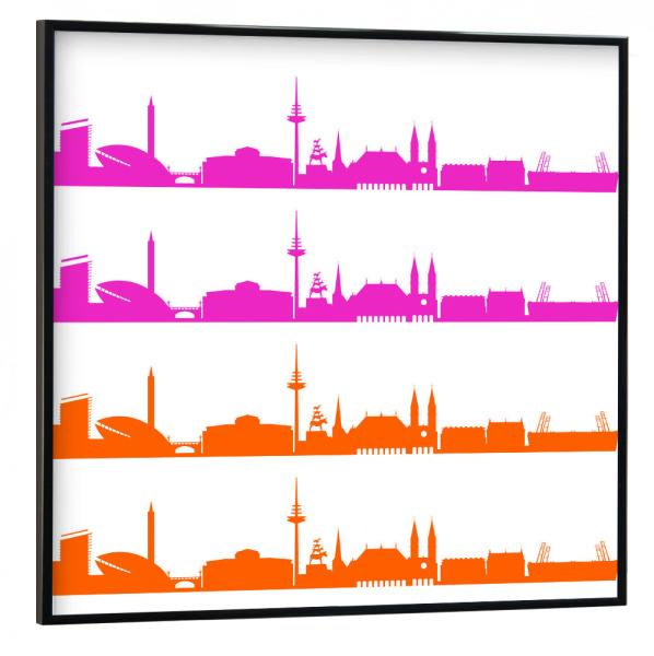 Poster mit schwarzem Rahmen 30x30 cm "Bremen 01 Bicolor" artboxONE - Städte,Abstrakt,Architektur,Weihnachten,Städte / Weitere