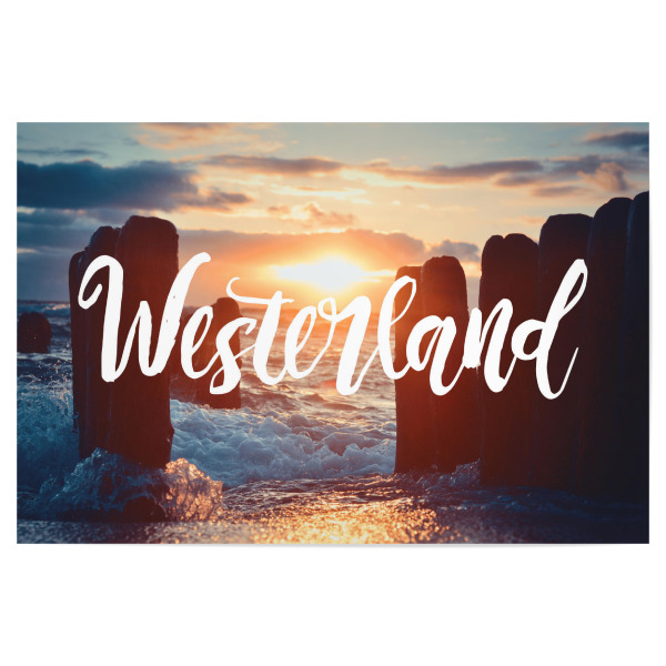 Poster 30x20 cm "Westerland" artboxONE - Typografie,Natur,Reise,Reise / Strand und Meer