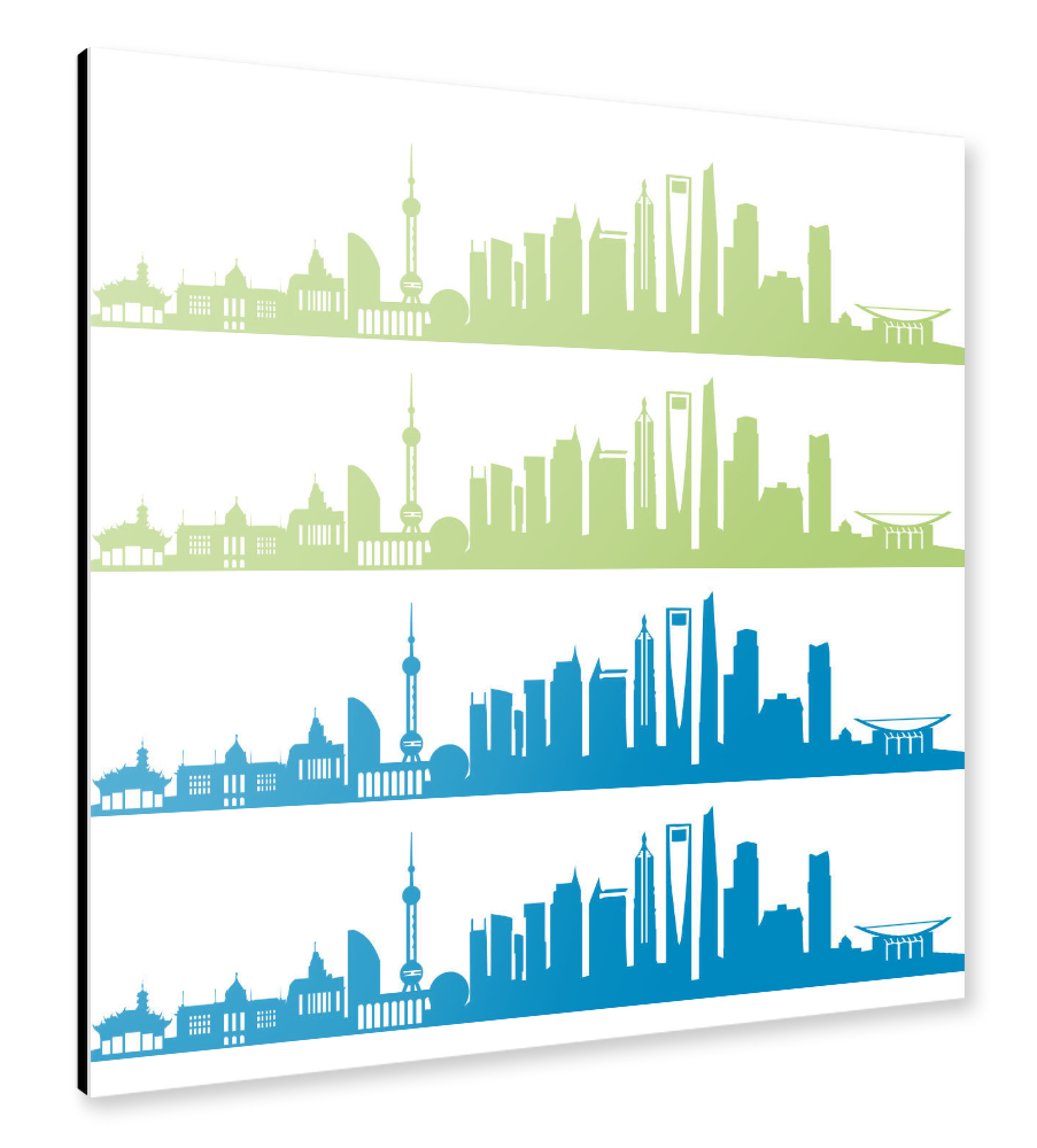 Alu-Dibond "Shanghai 02 Bicolor" 30x30 cm artboxONE