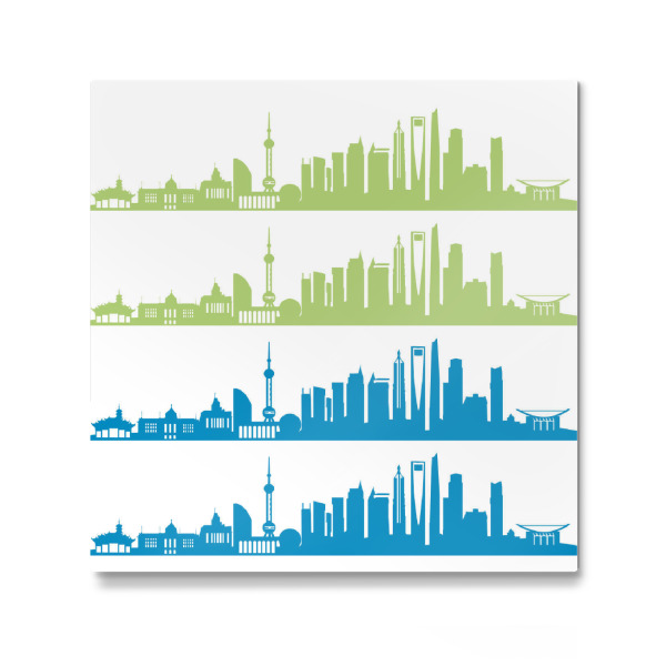 Galerie-Print "Shanghai 02 Bicolor" 30x30 cm artboxONE