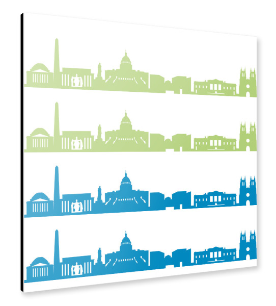 Alu-Dibond "Washington 02 Bicolor" 30x30 cm artboxONE