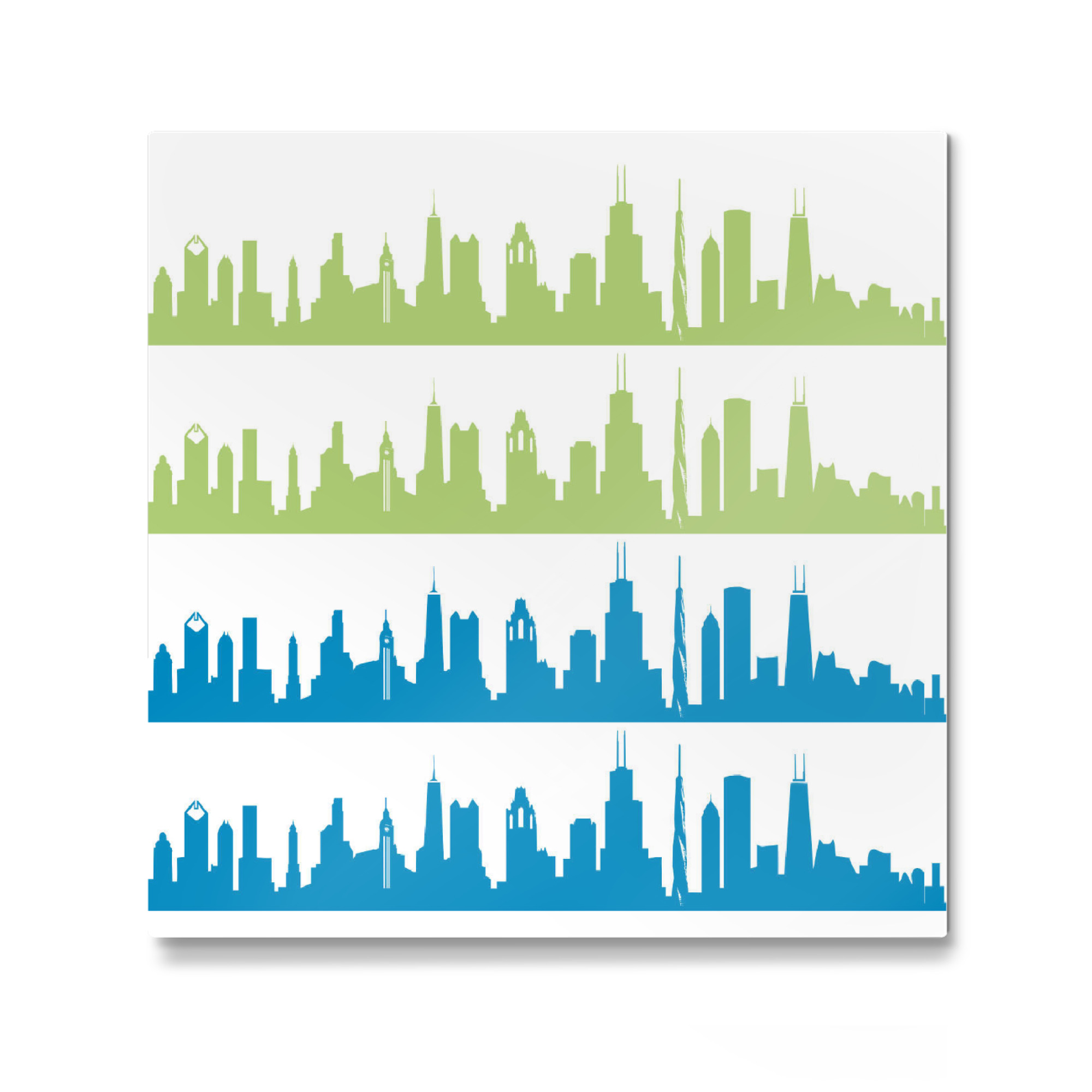 Galerie-Print "Chicago 02 Bicolor" 30x30 cm artboxONE