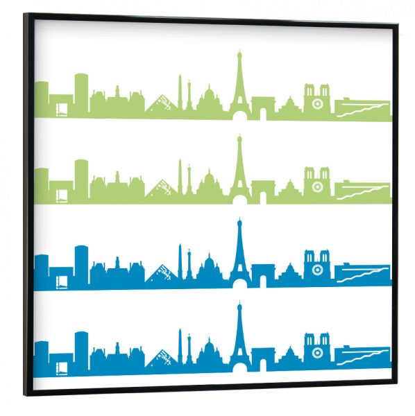 Poster mit schwarzem Rahmen 30x30 cm "Paris 02 Bicolor" artboxONE - Städte,Reise,Abstrakt,Architektur,Städte / Paris,Liebe,Weihnachten