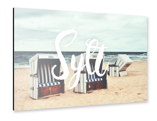 Alu-Dibond "Sylt is where your heart is" 30x20 cm artboxONE