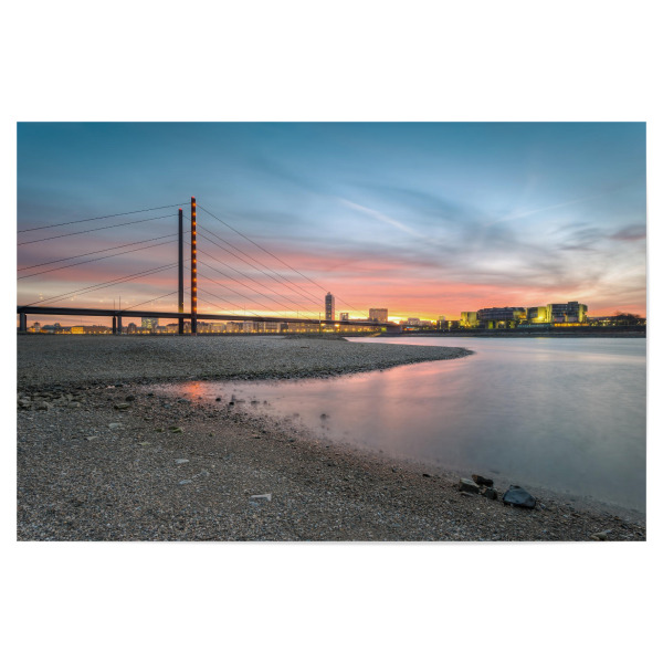 Poster 30x20 cm "Düsseldorf - Sonnenaufgang am Rhein I" artboxONE - Reise,Städte / Düsseldorf