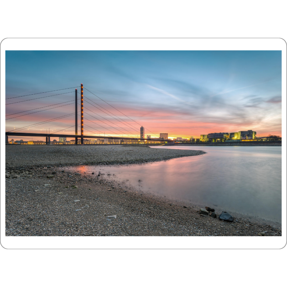 Tischset "Düsseldorf - Sonnenaufgang am Rhein I" artboxONE - Reise,Städte / Düsseldorf