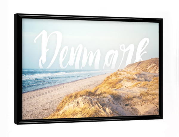 Poster mit schwarzem Rahmen "Dänische Nordseeküste" artboxONE - Natur,Reise,Reise / Strand und Meer