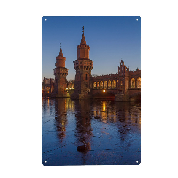 Holzbild "Oberbaumbrücke Berlin" artboxONE - Städte / Berlin,Architektur