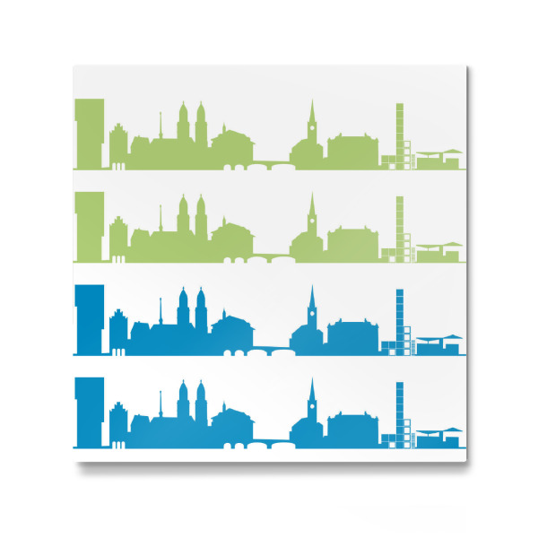 Galerie-Print "Zürich 02 Bicolor" 30x30 cm artboxONE