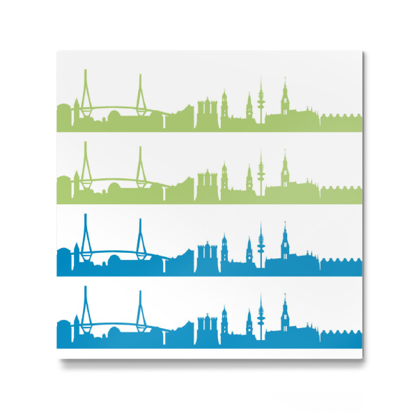 Galerie-Print "Hamburg 02 Bicolor" 30x30 cm artboxONE