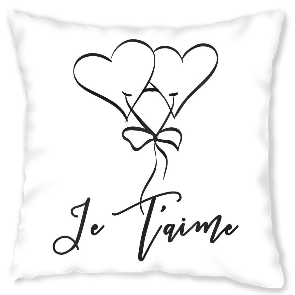 Design-Kissen "Je T'aime 4" artboxONE - Schwarzweiߟ,Liebe,Fashion