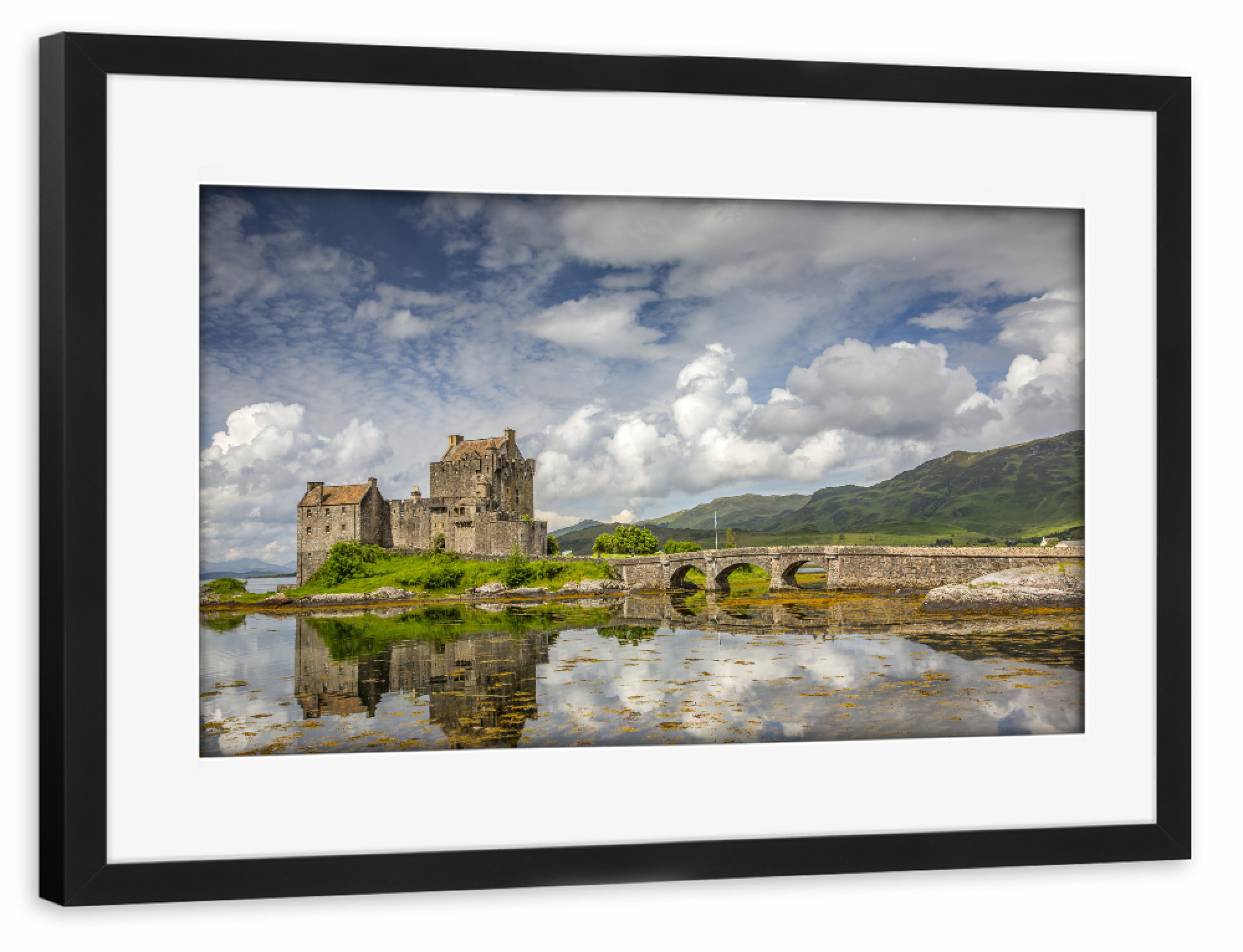 Poster mit Rahmen schwarz "Eilean Donan Castle" artboxONE - Natur,Reise