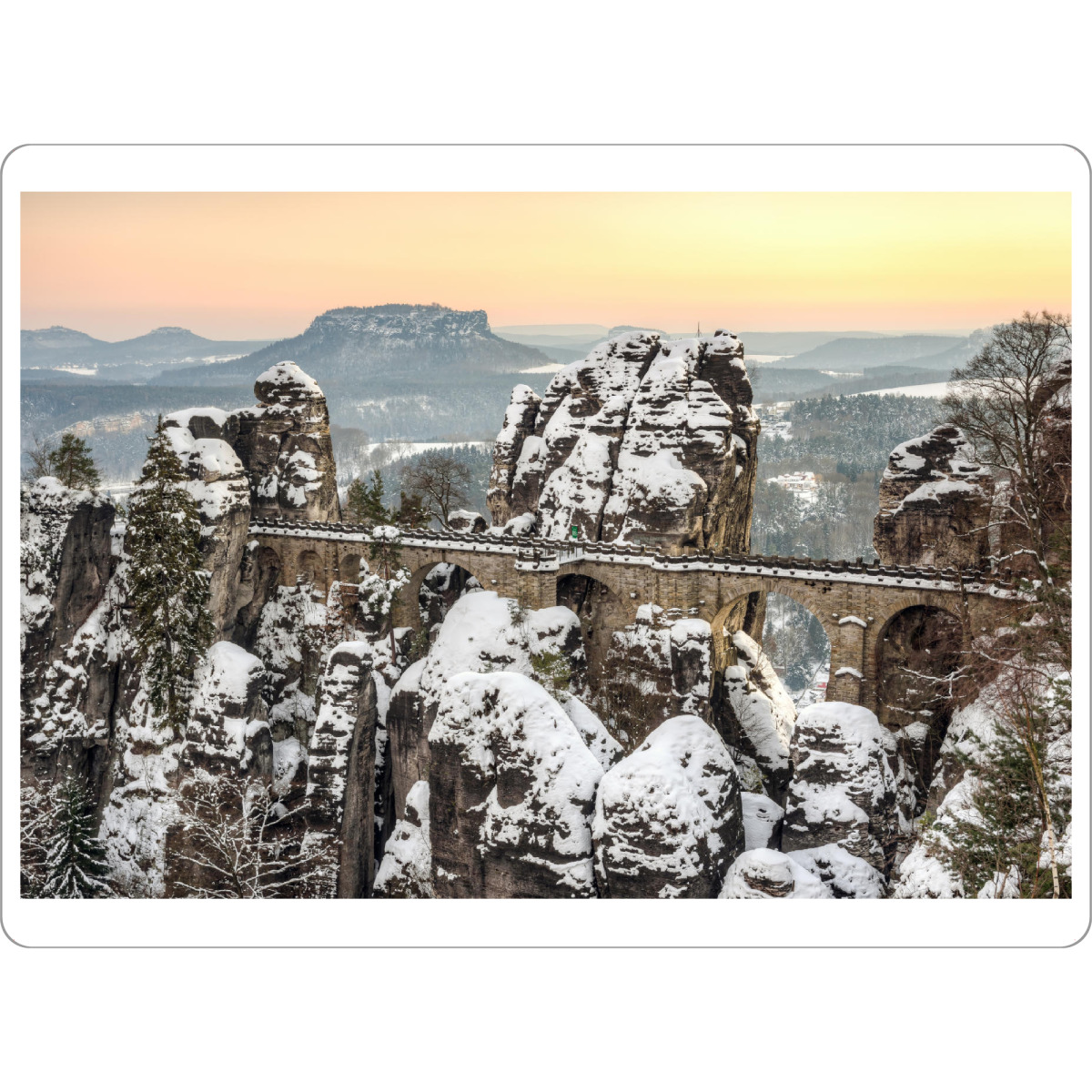 Tischset "Basteibrücke Sächsische Schweiz im Winter" artboxONE - Natur,Reise