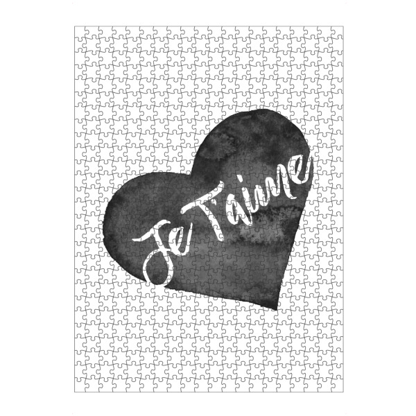 artboxONE Puzzle "Je T'aime 3" artboxONE - Typografie,Schwarzweiß,Liebe