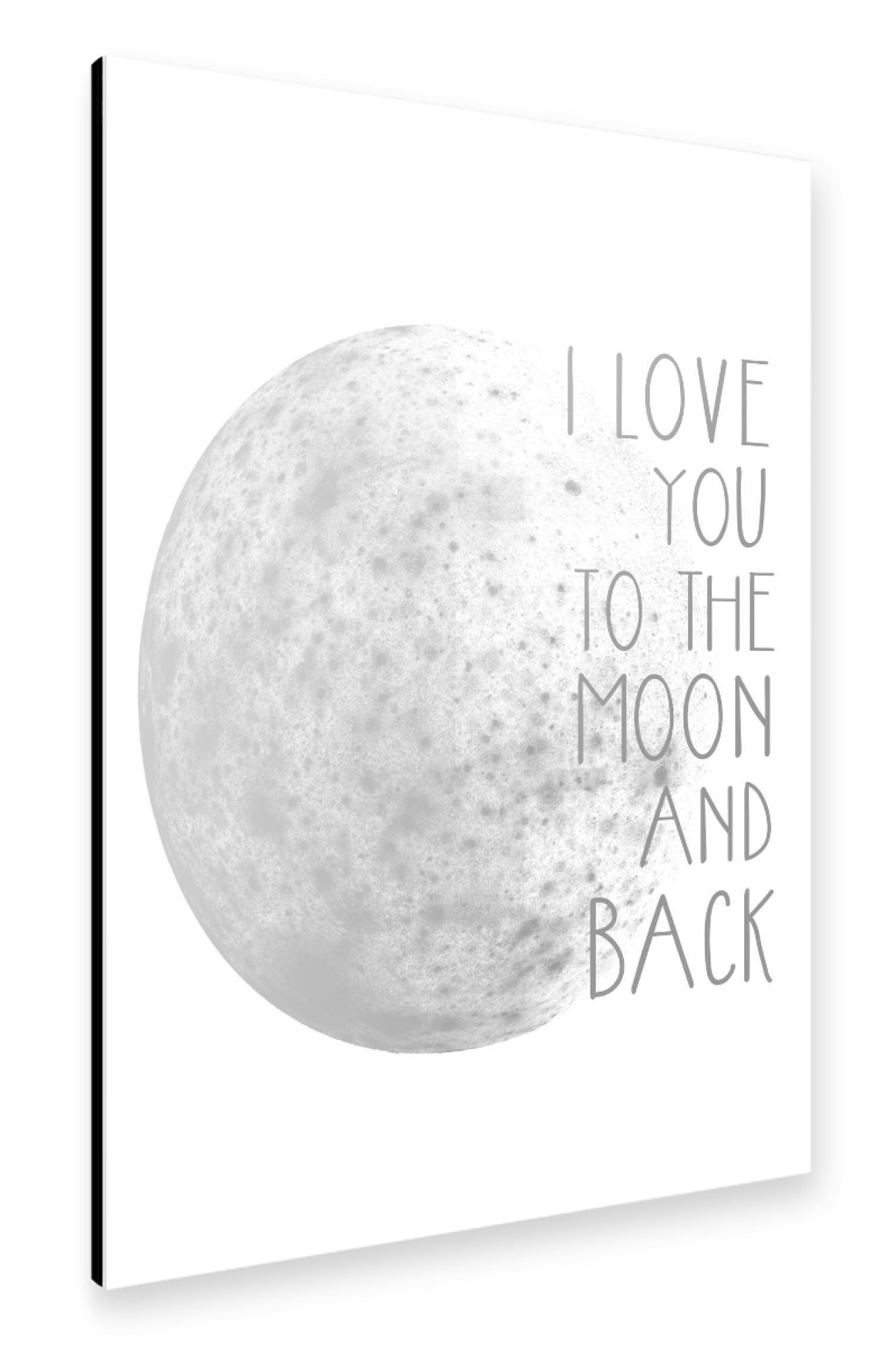 Alu-Dibond "I Love You To The Moon And Back" 75x50 cm artboxONE