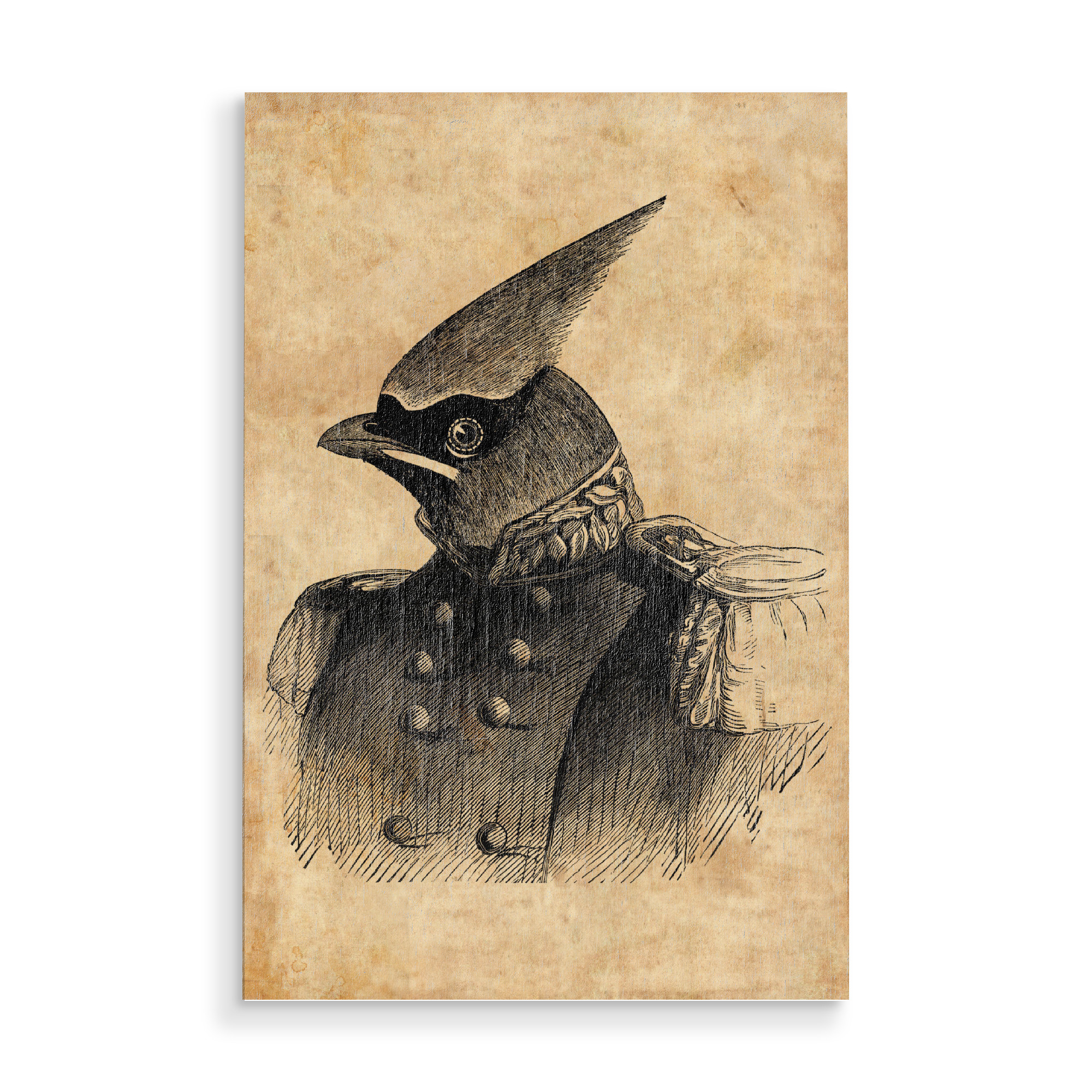 Holzbild "General Seidenschwänze" artboxONE - Tiere