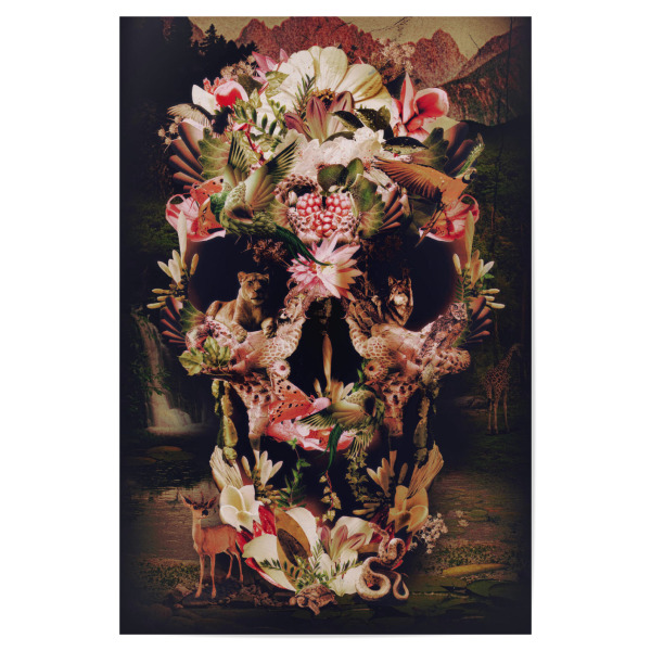 Poster 30x20 cm "Jungle Skull" artboxONE - Natur,Floral,Tiere