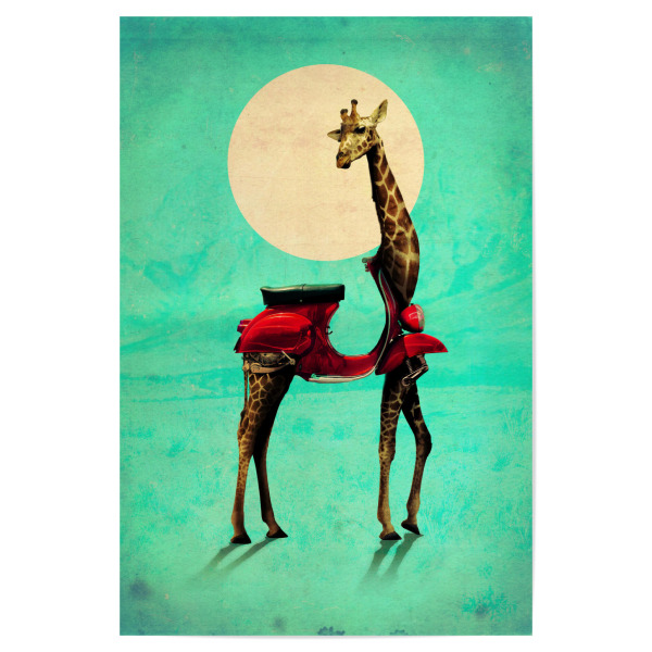 Poster 30x20 cm "Giraffe 2" artboxONE - Natur,Tiere - Giraffe,Tier,Illustration,Kunst,Entwurf,Muster,Mofa,Rolle,Tier,Wald,Abstrakt,Zoo