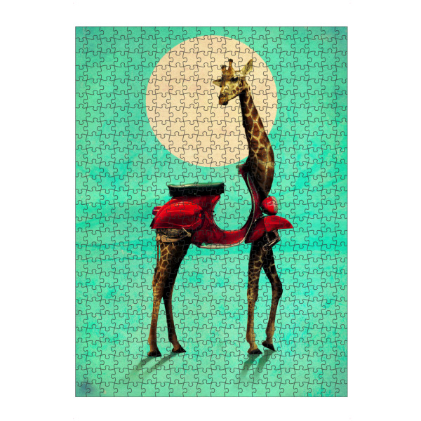 Puzzle Ravensburger "Giraffe 2" artboxONE - Natur,Tiere - Giraffe,Tier,Illustration,Kunst,Entwurf,Muster,Mofa,Rolle,Tier,Wald,Abstrakt,Zoo