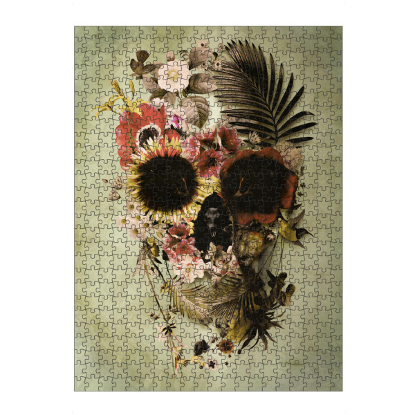 Puzzle Ravensburger "Garden Skull Light" artboxONE - Natur,Floral