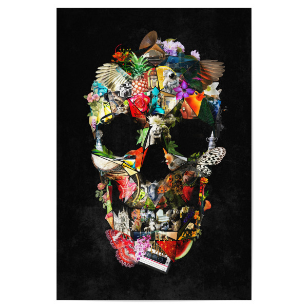 Poster 30x20 cm "Fragile Skull" artboxONE - Natur,Floral,Musik