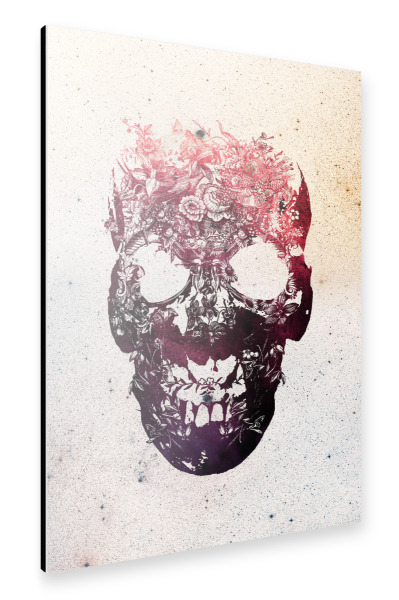 Alu-Dibond "Floral Skull" 30x20 cm artboxONE