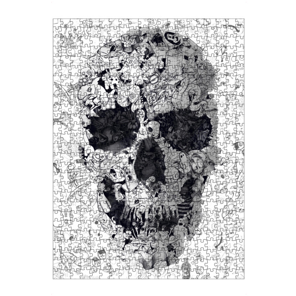 Puzzle Ravensburger "Doodle Skull" artboxONE - Comic,Abstrakt,Schwarzweiß