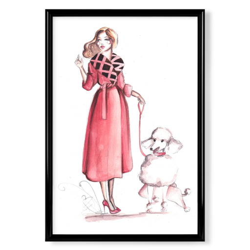 Girl with Poodle