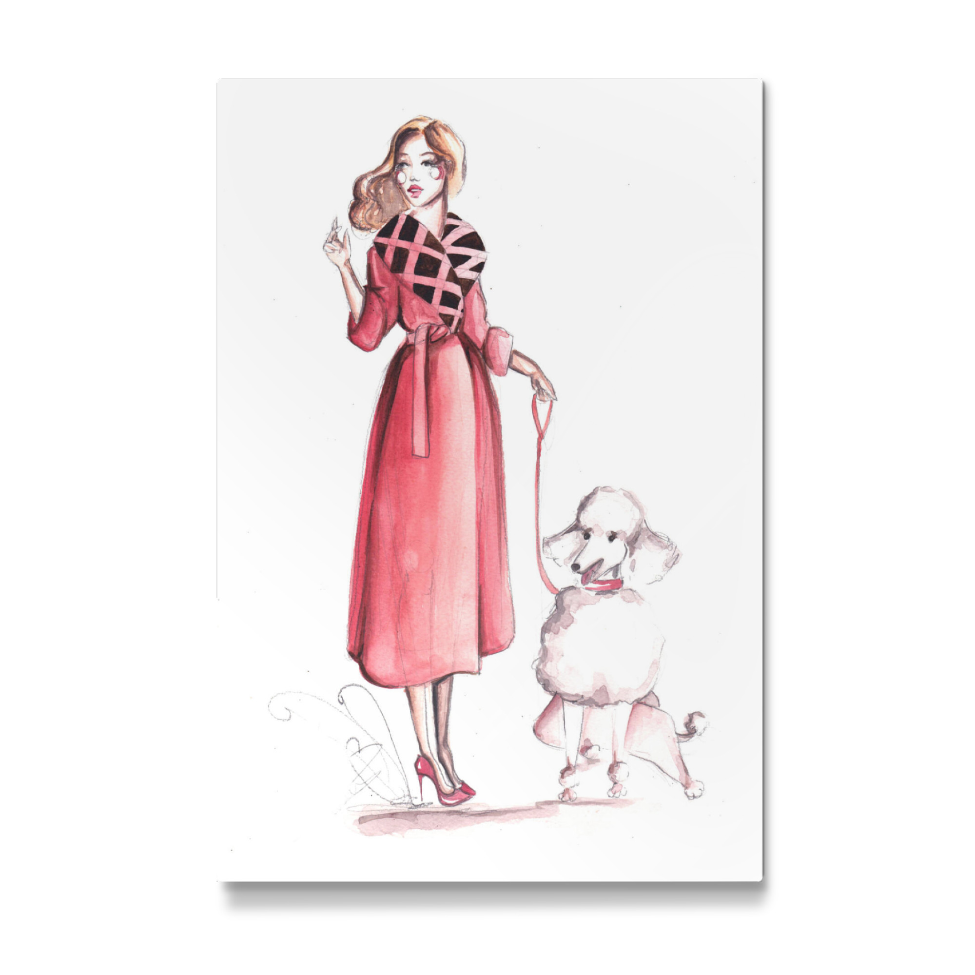 Galerie-Print "Girl with Poodle" 30x20 cm artboxONE