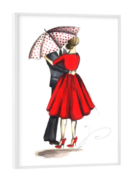 Poster mit weißem Rahmen "Valentine's Day" artboxONE - Liebe,Fashion
