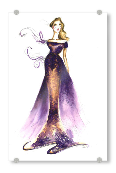 Acrylglasbild "Purple gown" artboxONE - Fashion