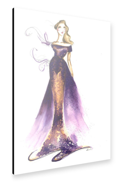 Alu-Dibond "Purple gown" 30x20 cm artboxONE