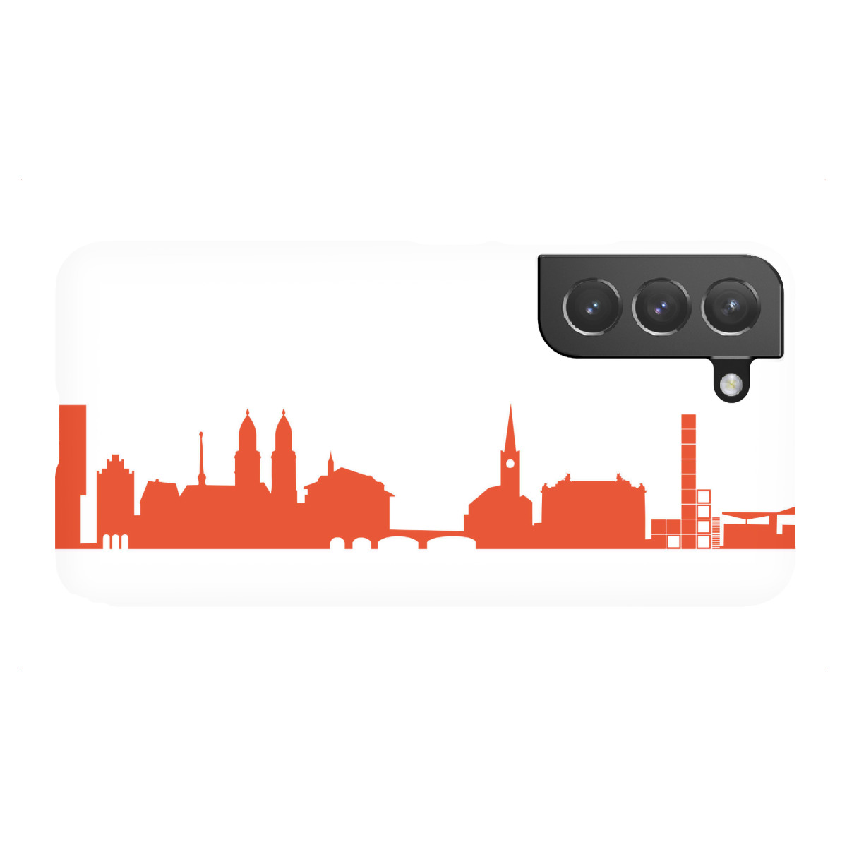 "ZÜRICH 03 Monochrom Tangerine"für Samsung Galaxy - Premium-Case Handyhülle artboxONE