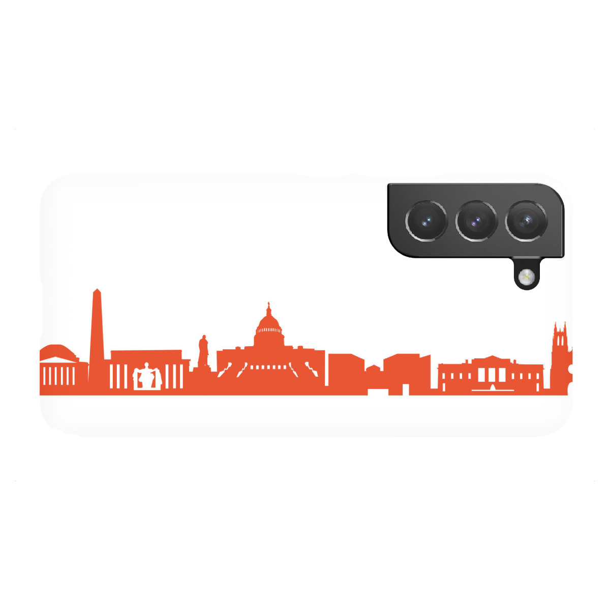 "WASHINGTON 03 Monochrom Tangerine"für Samsung Galaxy - Premium-Case Handyhülle artboxONE