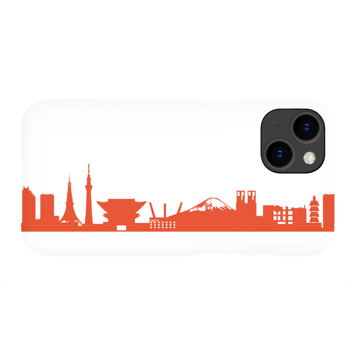 iPhone "TOKYO 03 Monochrom Tangerine" Premium-Case Handyhülle artboxONE