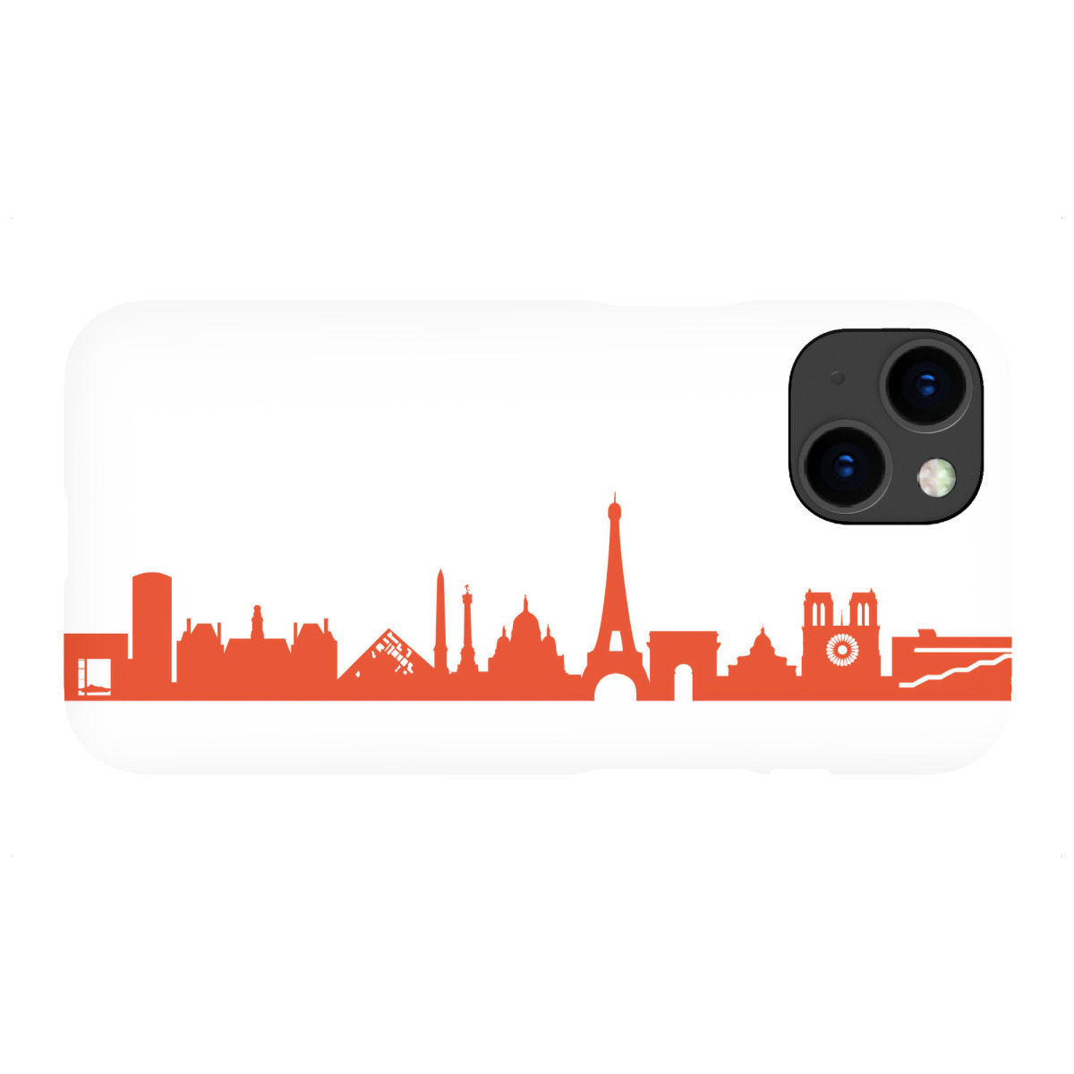 "PARIS 03 Monochrom Tangerine"für iPhone - Premium-Case Handyhülle artboxONE