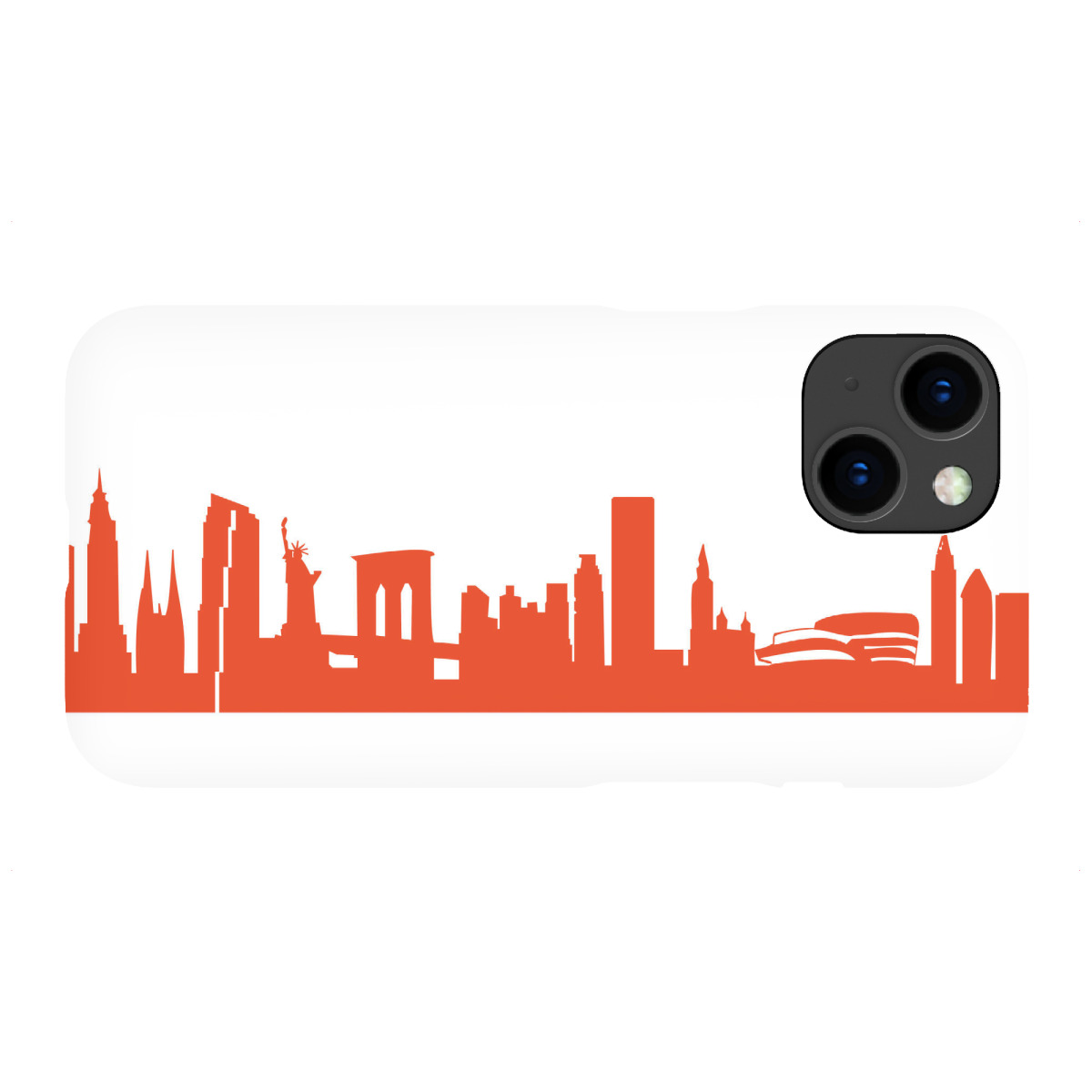 "NEW YORK 03 Monochrom Tangerine"für iPhone - Premium-Case Handyhülle artboxONE
