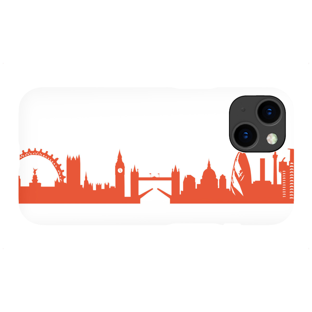 "LONDON 03 Monochrom Tangerine"für iPhone - Premium-Case Handyhülle artboxONE