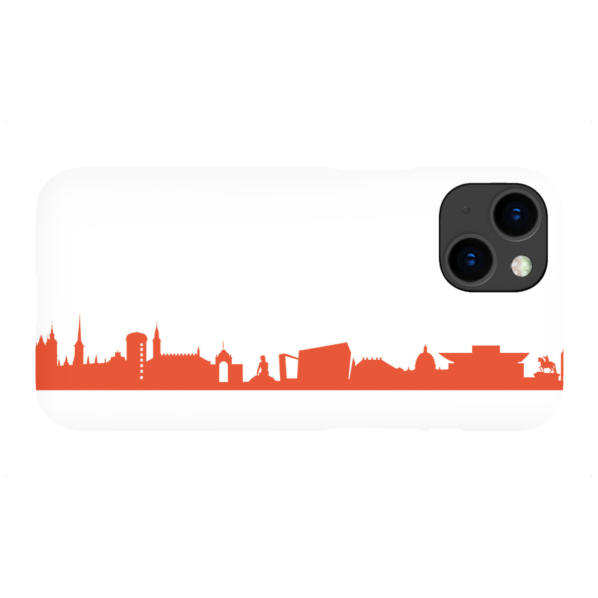 iPhone "COPENHAGEN 03 Monochrom Tangerine" Premium-Case Handyhülle artboxONE