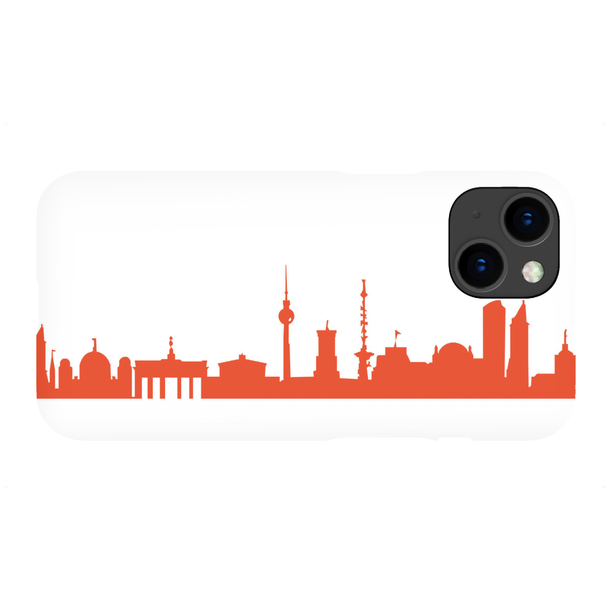 iPhone "BERLIN 03 Monochrom Tangerine" Premium-Case Handyhülle artboxONE