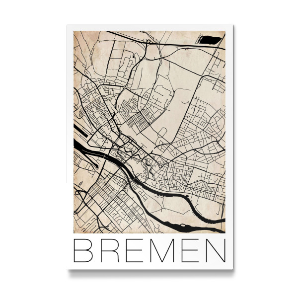 Galerie-Print "Bremen Vintage Map" 30x20 cm artboxONE