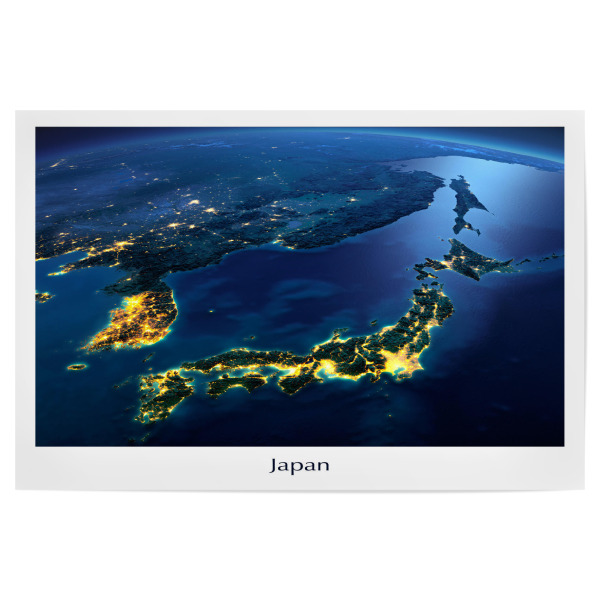 Poster 30x20 cm "Japan Photograph Night View 2" artboxONE - Städte,Reise,Reise / Asien