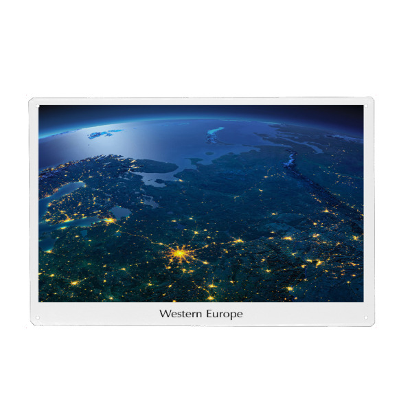 Holzbild "Eastern Europe Photograph Night View" artboxONE - Städte,Reise,Reise / Länder