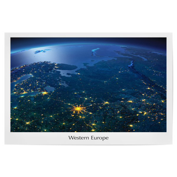 Poster "Eastern Europe Photograph Night View" artboxONE - Städte,Reise,Reise / Länder