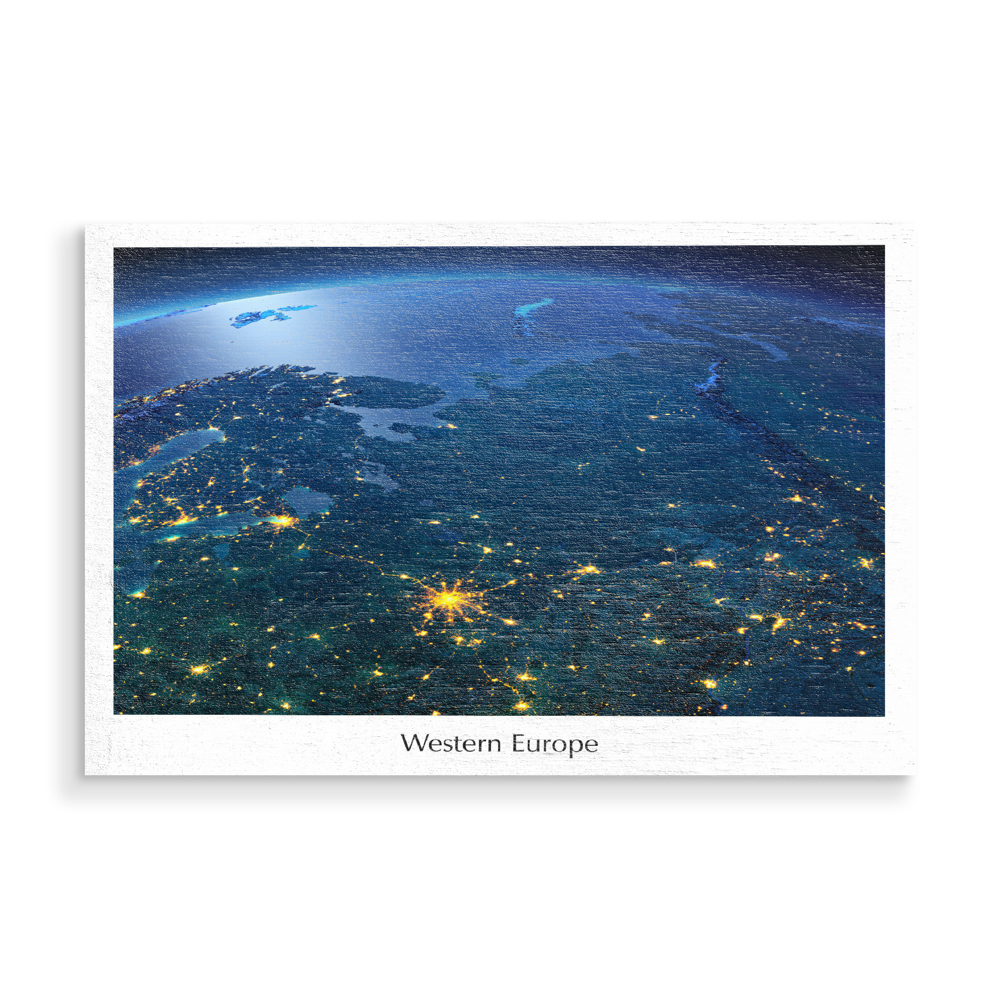 Holzbild "Eastern Europe Photograph Night View" artboxONE - Städte,Reise,Reise / Länder