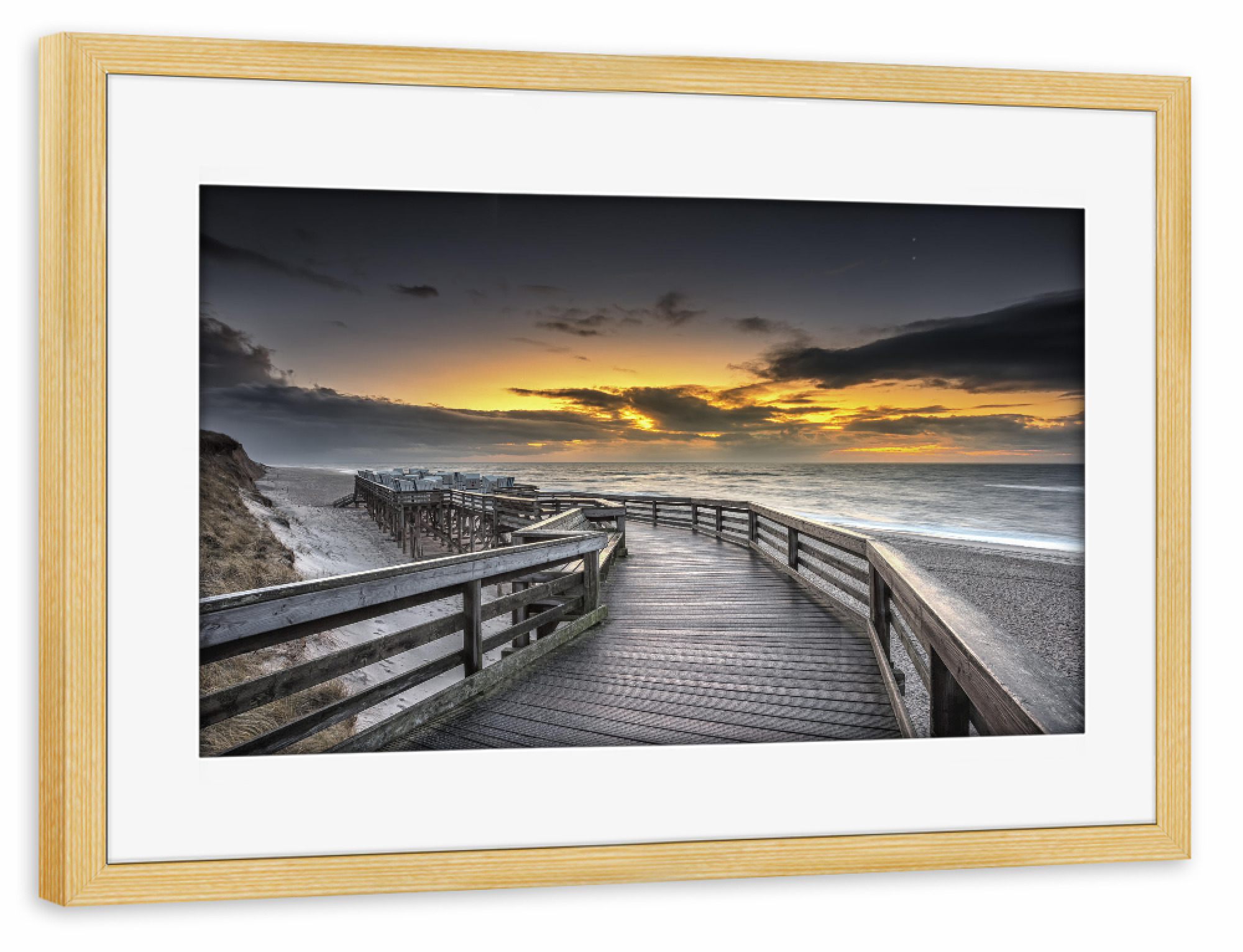 Poster mit Rahmen kiefer "Sylt Kampen" artboxONE - Natur,Reise / Strand und Meer - Sylt,Kampen,Strand,Meer