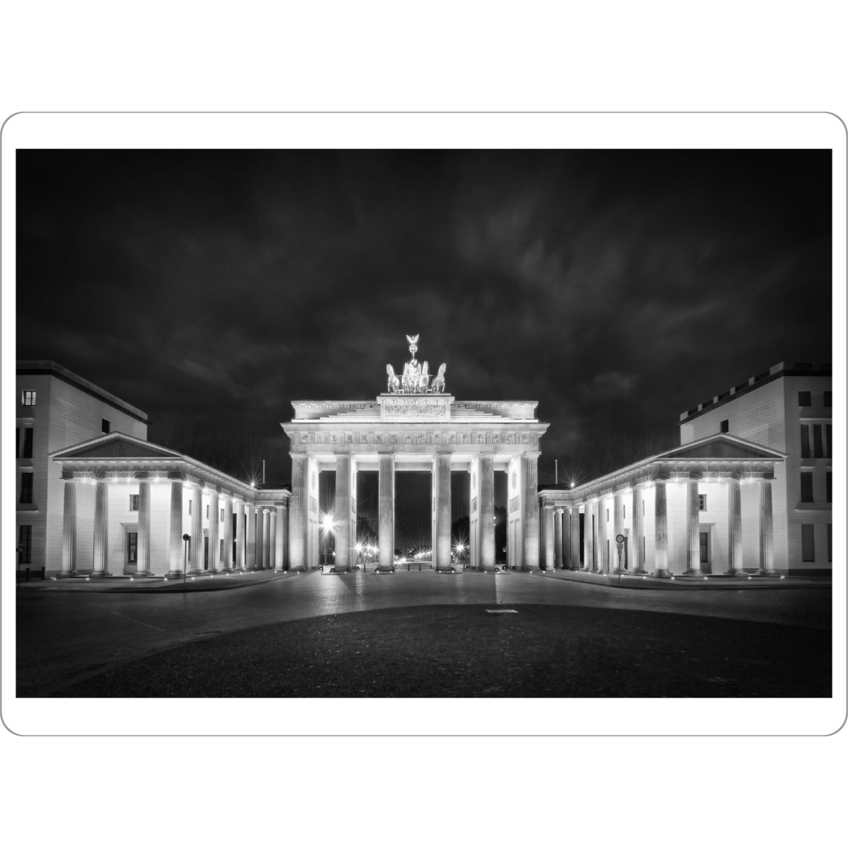 Tischset "BERLIN Brandenburger Tor | Monochrom" artboxONE - Städte / Berlin,Reise,Schwarzweiß,Architektur