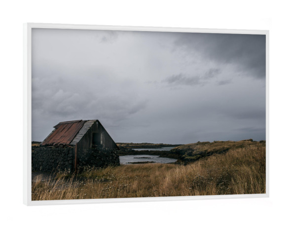 Poster mit weißem Rahmen "Old Barn" artboxONE - Natur,Reise