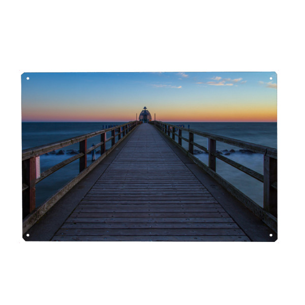 Metall Poster "Seebrücke Sellin 2" artboxONE - Natur,Architektur