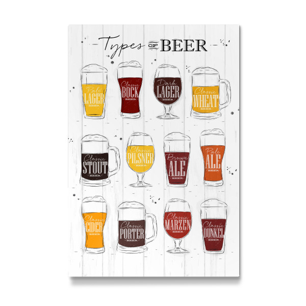 Galerie-Print "Types of Beer I" 30x20 cm artboxONE